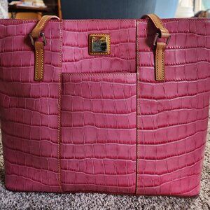 Dooney and Bourke pink croco tote